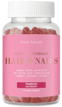 Alma Secret Beauty Superglow Hair and Nails Frambuesa 60 Gummies