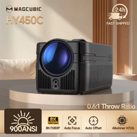 proyector magcubic de alcance ultracorto con enfoque automatico real de 900 ansi hy450 con auto offset 1080p 8k hd wifi6 bt54 allwinner h726 voz