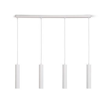 Lámpara Colgante Aluminio Aritz 4 Focos Blanco