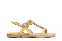 sandalias chanclas de ante con accesorios de pedreria yellow