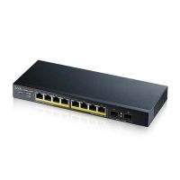 switch gestionado zyxel gs1900-10hp 8 puertos gigabit poe 2 sfp montaje pared