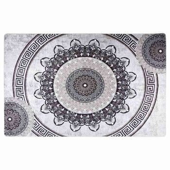 Alfombra Lavable Negro Y Gris 160x230 Cm Vidaxl