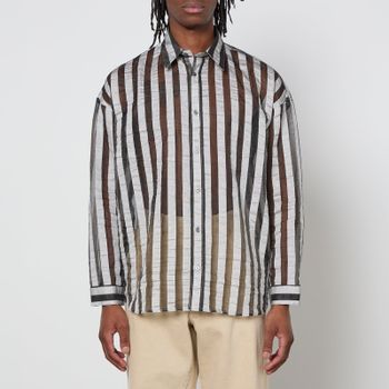 Sunflower Stable Semi-Sheer Striped Organza Shirt - L