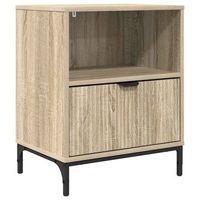 mesita de noche 49x36x61 cm madera - marron