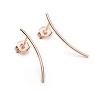 pendientes chapados en oro rosa de 23 mm de largo