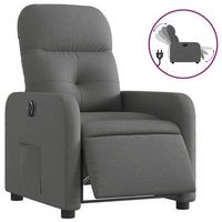 sillon de salon  silla  sillon reclinable electrico de tela gris oscuro