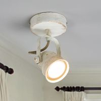 lampara de pared de metal blanco
