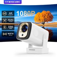 proyector mini magcubic auto focus 4k nativo 1080p 330ansi android 11 hy310 con altavoz de 5w air mouse y asistente de voz version mejorada del hy300