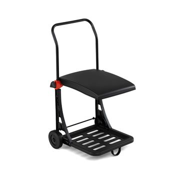 Costway Carro para Bolsas de Basura con Ruedas Tapa Altura Ajustable Estructura de Metal para Jardín Césped Interior Exterior