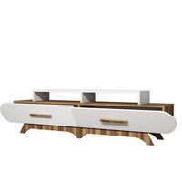 mueble tv flora blanco nogal