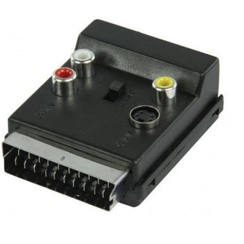 Goobay Adaptador Conmutable Scart AV Macho/Hembra Negro