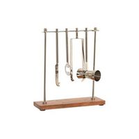 coctel set 4 inox acacia 255x9x30 plateado