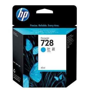 HP 728 Cyan Original High Capacity Ink Cartridge (F9J67A)