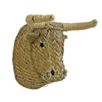 cabeza de esparto toro decoracion de pared 25 x 22 cm