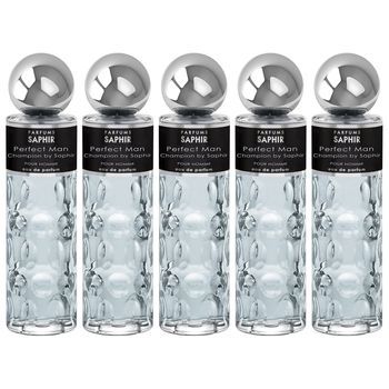 Pack De 5 Eau De Parfum Hombre Saphir Perfect Man Champion 200 Ml
