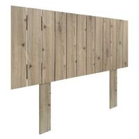 cabecero de madera reciclada dm estilo palet vertical con patas 110x115cm camas 110 - roble