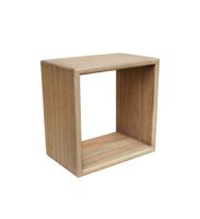 estante de pared cuadrado de madera beige 40x40 cm