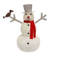 muneco de nieve iluminado 89cm decoracion navidena adviento 100 leds