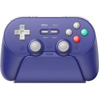mando 8bitdo pro 3 bluetooth inalambrico y cableado purpura multiplataforma