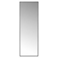espejo de pared de cuerpo entero con marco negro de plastico de 45x145 cm casaseleccion