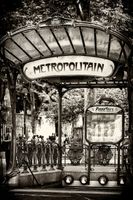 cuadro en blanco y negro paris metropolitano impresion sobre lienzo cm