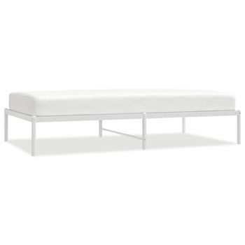 Estructura De Cama Metal Blanca 100x190 Cm