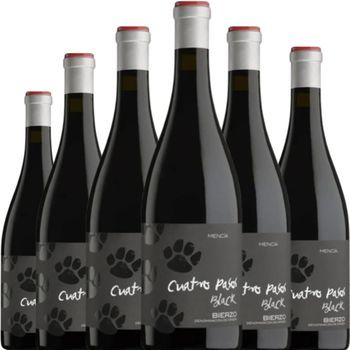 Cuatro Pasos Black, Vino Tinto, España, Pack 6 Botellas 75 Cl, 13,5% Vol.