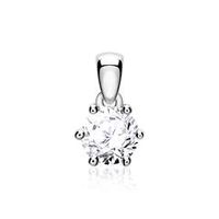 colgante de diamantes para mujer en oro blanco 14 quilates