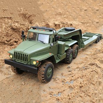 WPL B36-3 Ural 1/16 2.4G 6WD RTR Coche Rc Militar Con Remolque Vehículo Todo Terreno Modelo Juguete Control Proporcional