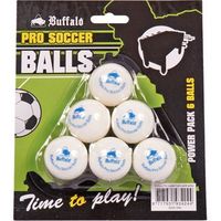 juego de 6 pelotas de futbolin buffalo pro blancas