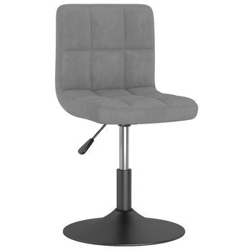 Taburete De Cocina Giratorio De Terciopelo Gris Claro Vidaxl