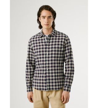 Pepe Jeans para hombre. PM3090825 Camisa Clermont marino (S), Casual, Algodón, Manga larga