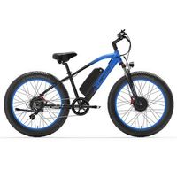 bicicleta electrica lankeleisi mg740 plus doble motor 2000 w 48 v 175 ah 26r todoterreno azul