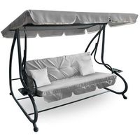 columpio de jardin 2 en 1 grandlux xxl gris claro