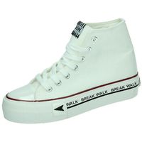 bw zapatillas altas lonas plataforma para mujer