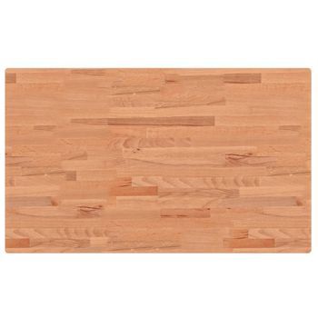 Tablero Rectangular De Madera Maciza De Haya 100x60x2,5 Cm Vidaxl