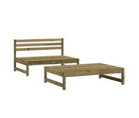vidaxl juego de muebles de jardin 2 pzas madera de pino impregnada