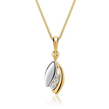 Cadena de oro: oro de 8 quilates amarillo con colgante
