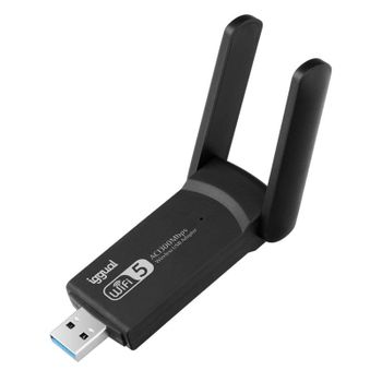 Tarjeta de red IGGUAL Adaptador USB Wifi 1300 Mbps USB 3.2 Dual Band 2.4G/5G