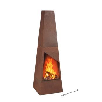 Estufa De Jardín En Acero Corten - Brown/black - 50x70.5x50.5cm