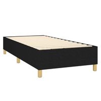 somier de laminas sobre patas estructura de cama 80x200 cm tela negra tdl0206984