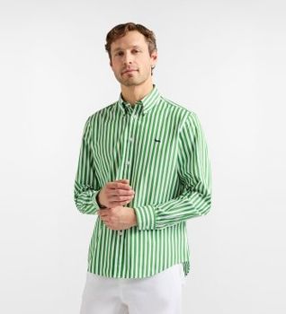 Harmont & Blaine para hombre. CRQ001013683B Camisa a rayas Sorbetto verde (M), Casual, Algodón, Clásico, Manga larga