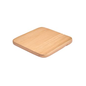 Posavasos de madera de teca beige 10x10x0,8 cm