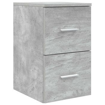 Gabinete De Baño Intermedio Gris Hormigón 30 X 44,5 X 50 Cm Vidaxl