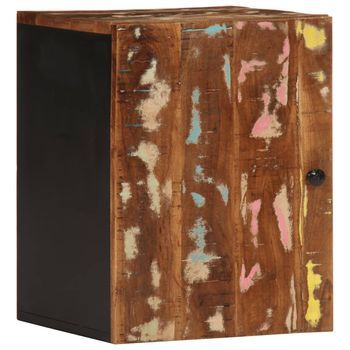 Armario De Baño De Pared Madera Maciza Reciclada 38x33x48 Cm Vidaxl