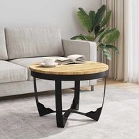 mesa de centromesa auxiliarmesa de cafe madera maciza de mango sin tratar 60x40 cm