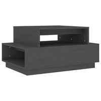 mesa de cafe - mesa de centro madera maciza de pino gris 80x55x405 cm