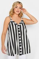 yours top rayas blancas y negras de tirantes mujer curvy y tallas grandes yours