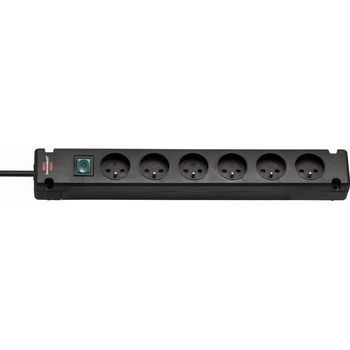 Bremounta 6 Tomas De Corriente Brennenstuhl - 3m - H05vv-f3g1.5 Con Interruptor - Negro - 1150651316
