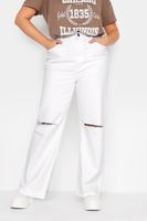 yours vaquero ancho blanco con rotos mujer curvy y tallas grandes yours